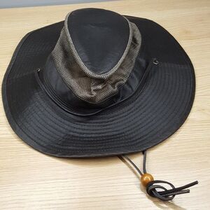 DORFMAN PACIFIC Mens XXL Brown Weathered Safari Outback Outdoor Chin Strap Mesh